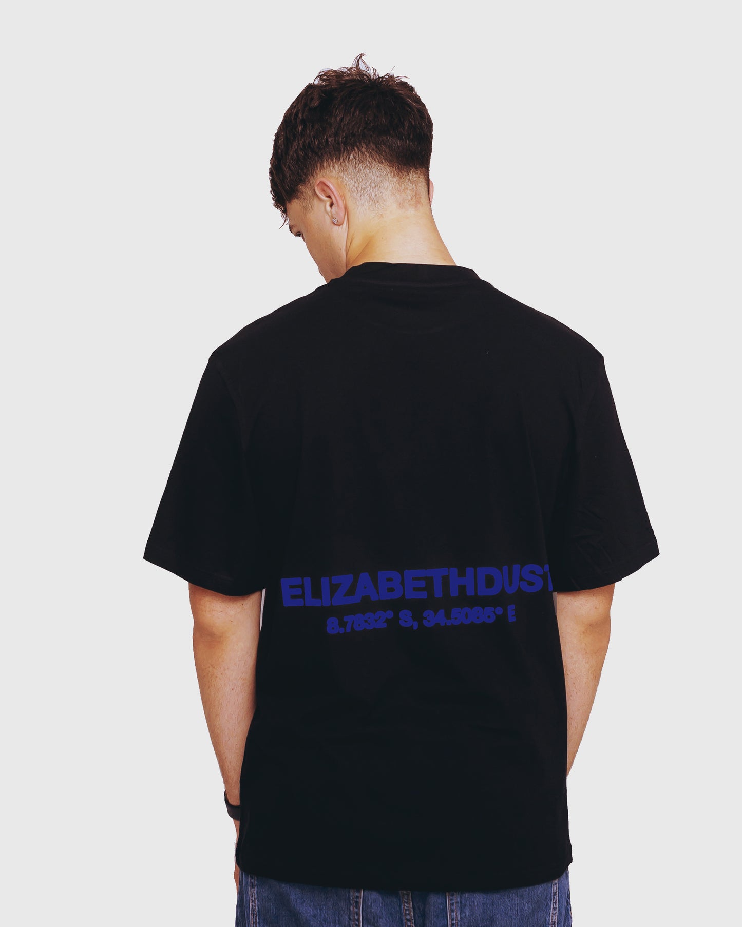 DREAMS REIMAGINED BLACK AND BLUE BOXY TSHIRT