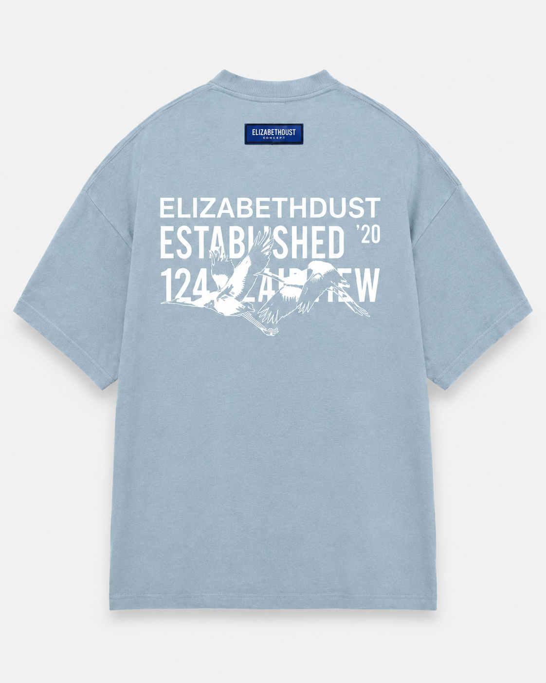 POINT OF ORIGIN TEE — POWDER BLUE
