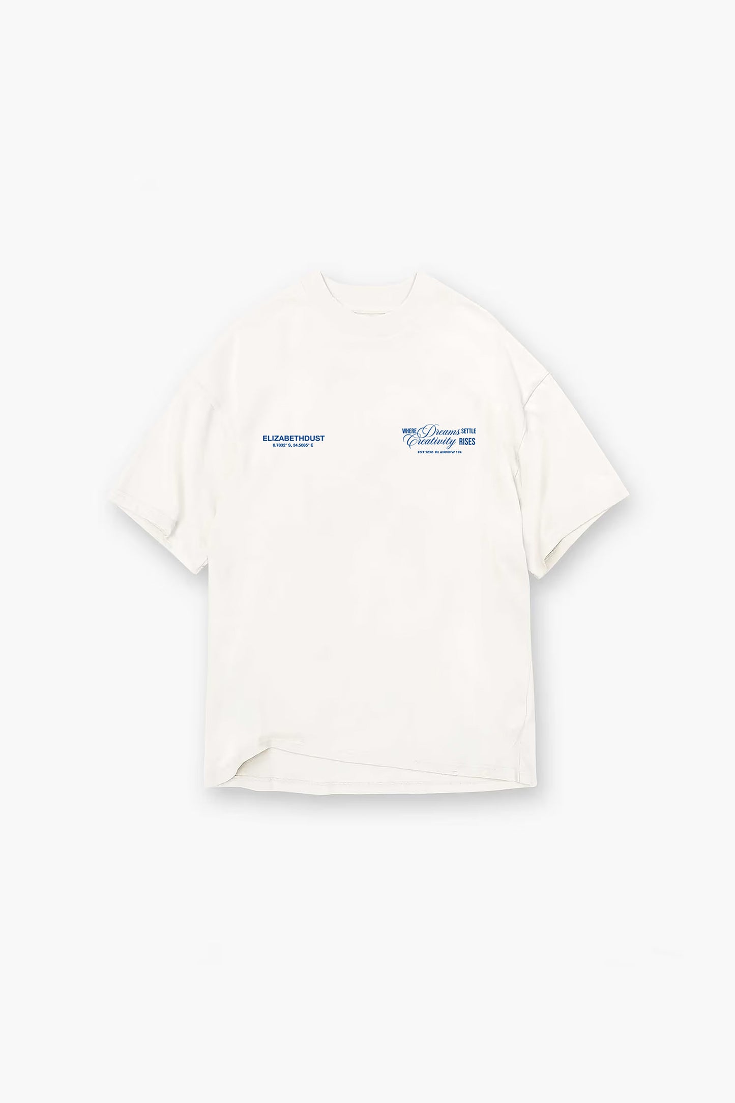 DREAMS REIMAGINED WHITE  BOXY TSHIRT