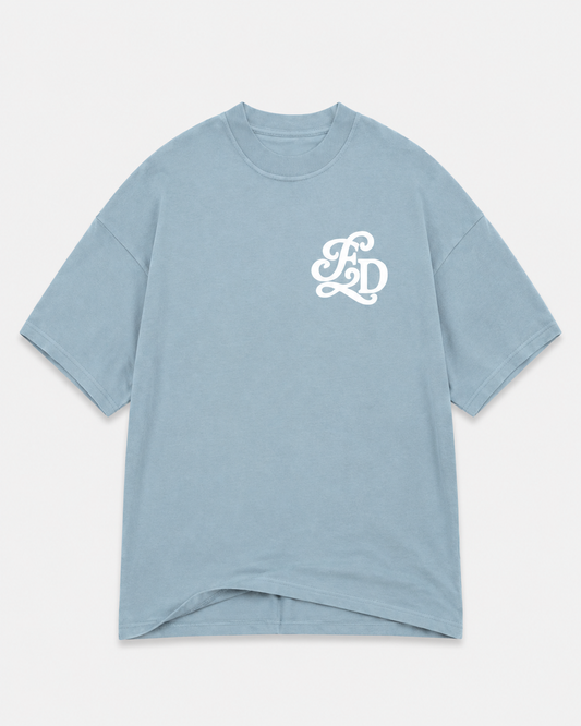 POINT OF ORIGIN TEE — POWDER BLUE
