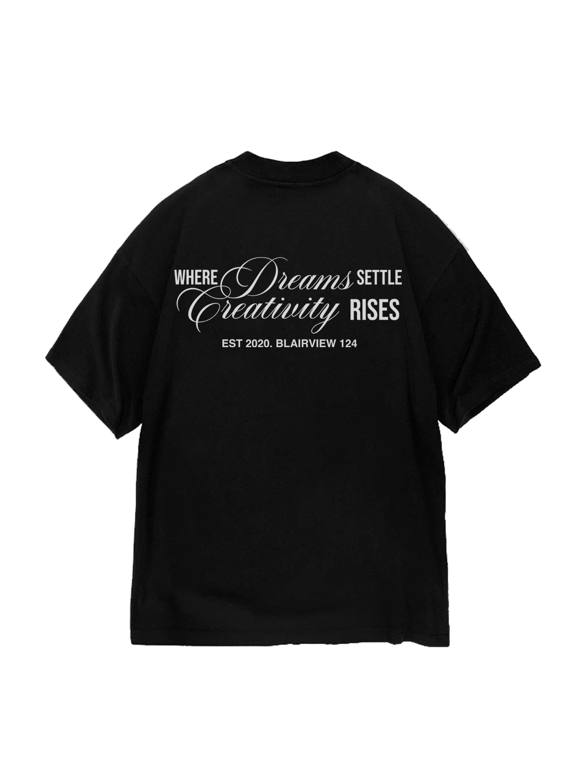 DREAMS OVERSIZE  BLACK TSHIRT